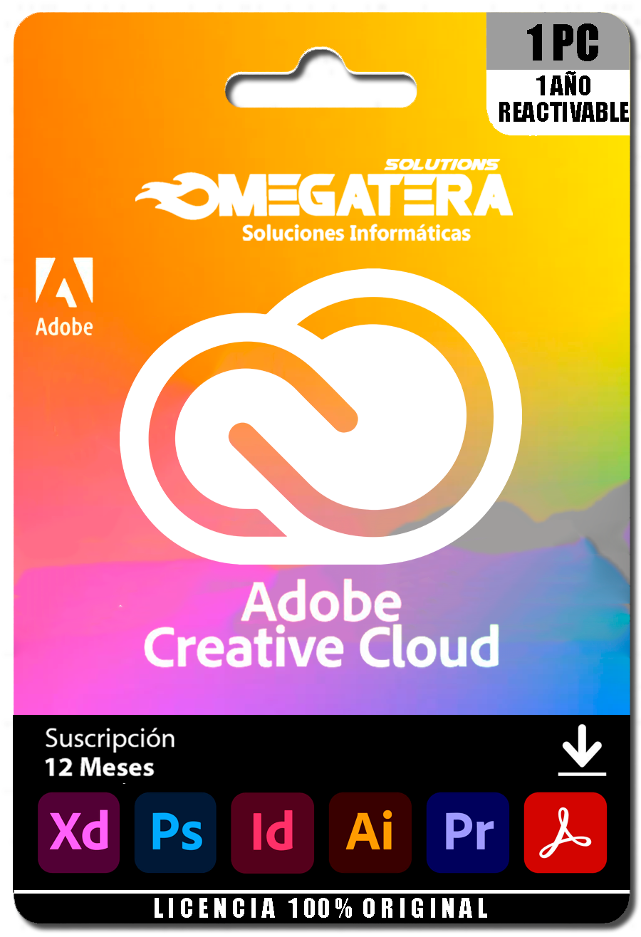 ADOBE CREATIVE CLOUD CUENTA NUEVA - 1 AÑO - SUSCRIPCIÓN DIGITAL - 1 EQUIPO - REACTIVABLE ADOBE CREATIVE CLOUD CUENTA NUEVA - 1 AÑO - SUSCRIPCIÓN DIGITAL - 1 EQUIPO - REACTIVABLE